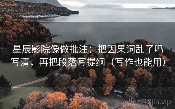 星辰影院像做批注：把因果词乱了吗写清，再把段落写提纲（写作也能用）