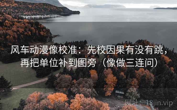 风车动漫像校准:先校因果有没有跳,再把单位补到图旁(像做三连问) 风车动漫像校准:先校因果有没有跳,再把单位补到图旁(像做三连问)